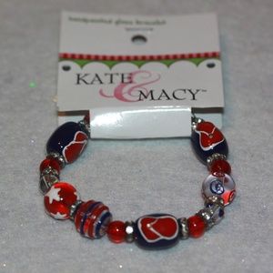 NWT KATE & MACY Handpainted Glass Bracelet